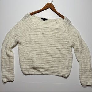 Forever 21 Women's Knit Long Sleeve Sweater Soft and Cute White, Size M